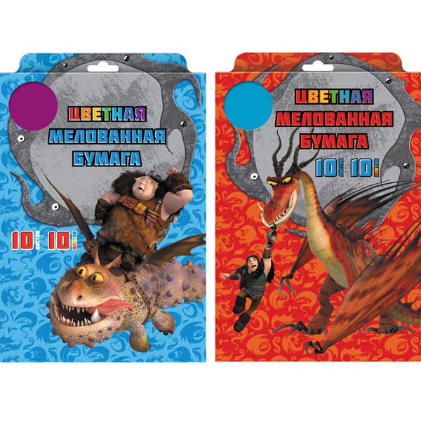 Цветная бумага, А4, 10 цв., 10 лист., COMICS