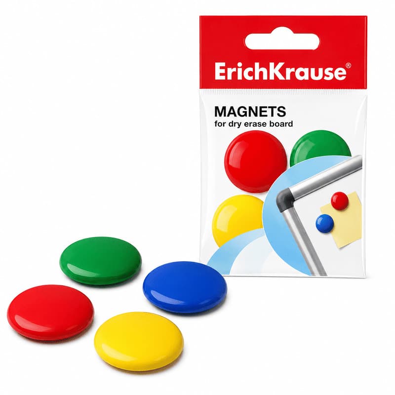 Магниты 3см 8шт ассорти ERICH KRAUSE