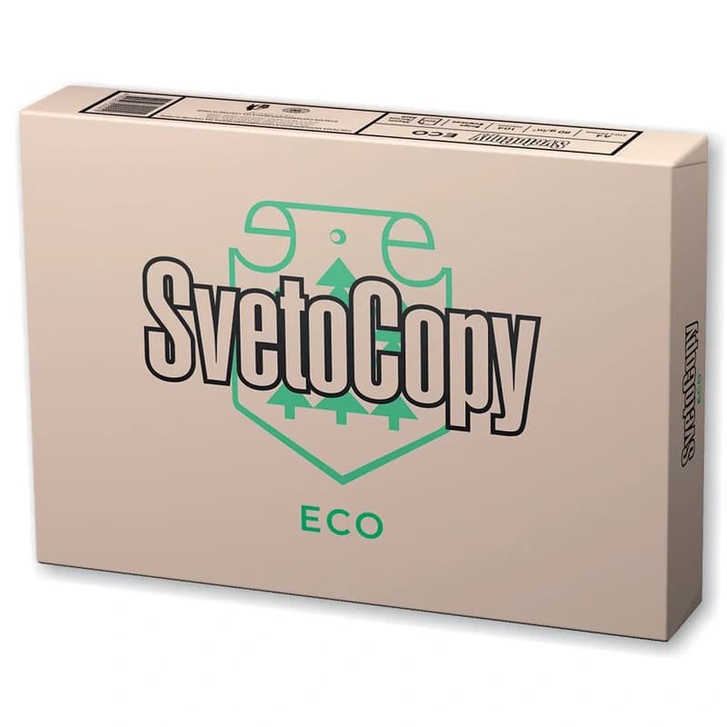 Бумага SvetoCopy ECO, А4, 80гм2, 500л, КЛАСС С БЕЛИЗНА 60%, SYLVAMO