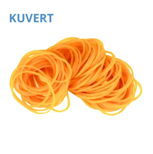 Резинки для денег 1000гр 60мм диам, толщ 2мм желтые KUVERT