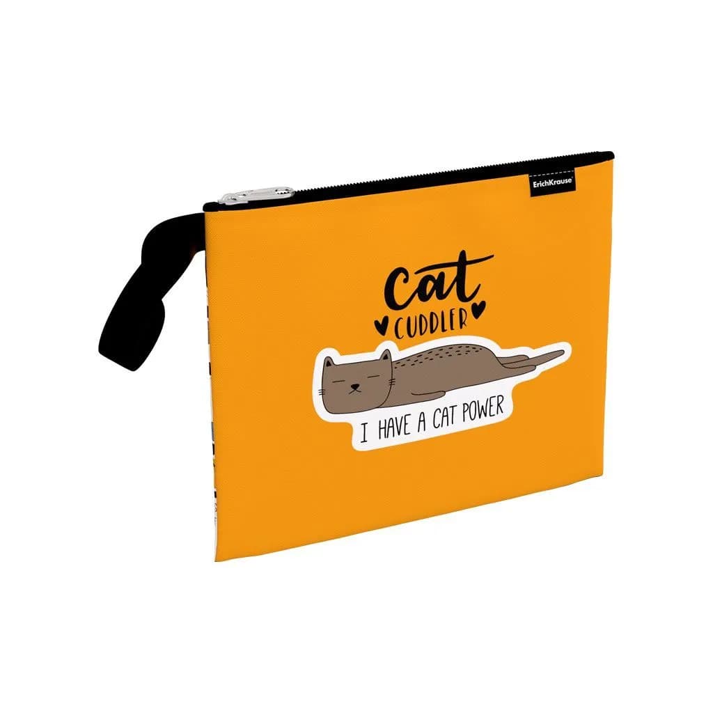 Папка текстильная на молнии ErichKrause Funny Kittens A5plus