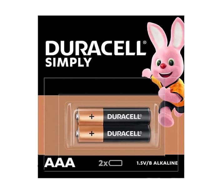 Батарейка Duracell simply LR03 AAA 2шт в блистере