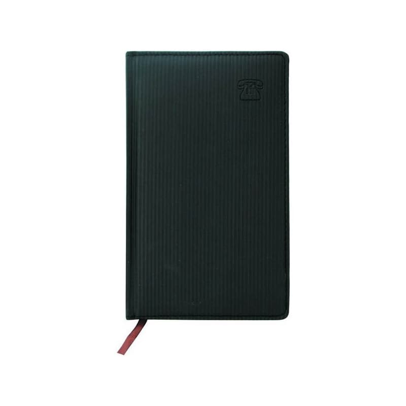 Телефонно-адресная книга 130210, 192 лист, чёрная, LUXE, кожзам, INDEX