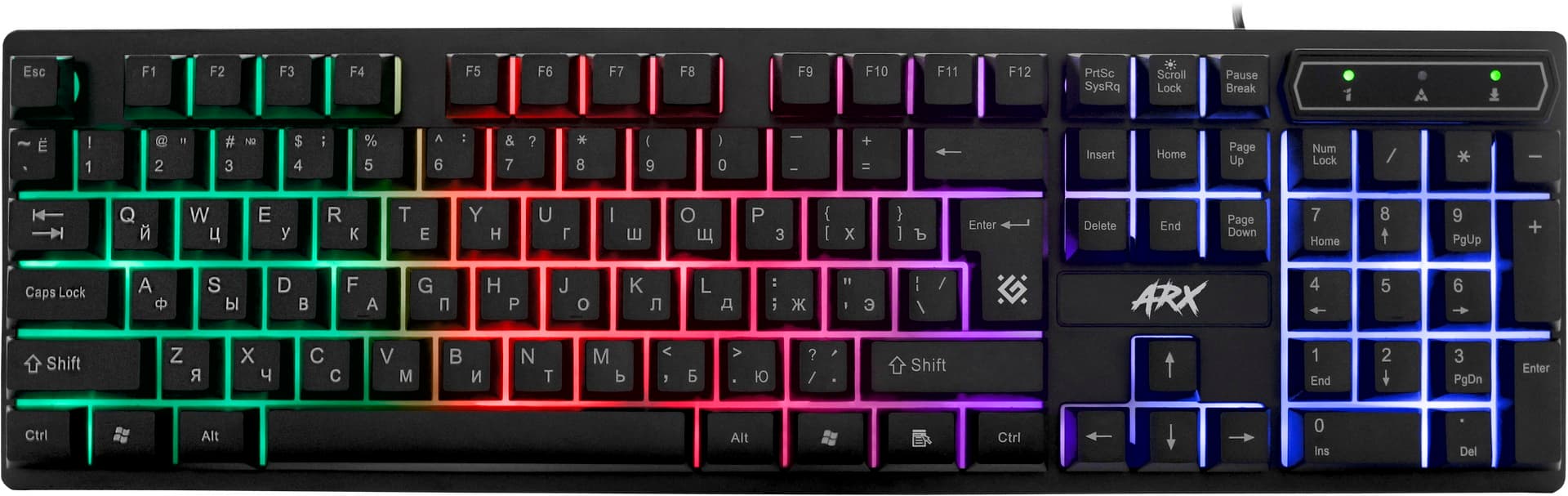 Клавиатура игровая Defender Arx GK-196L RU, черный