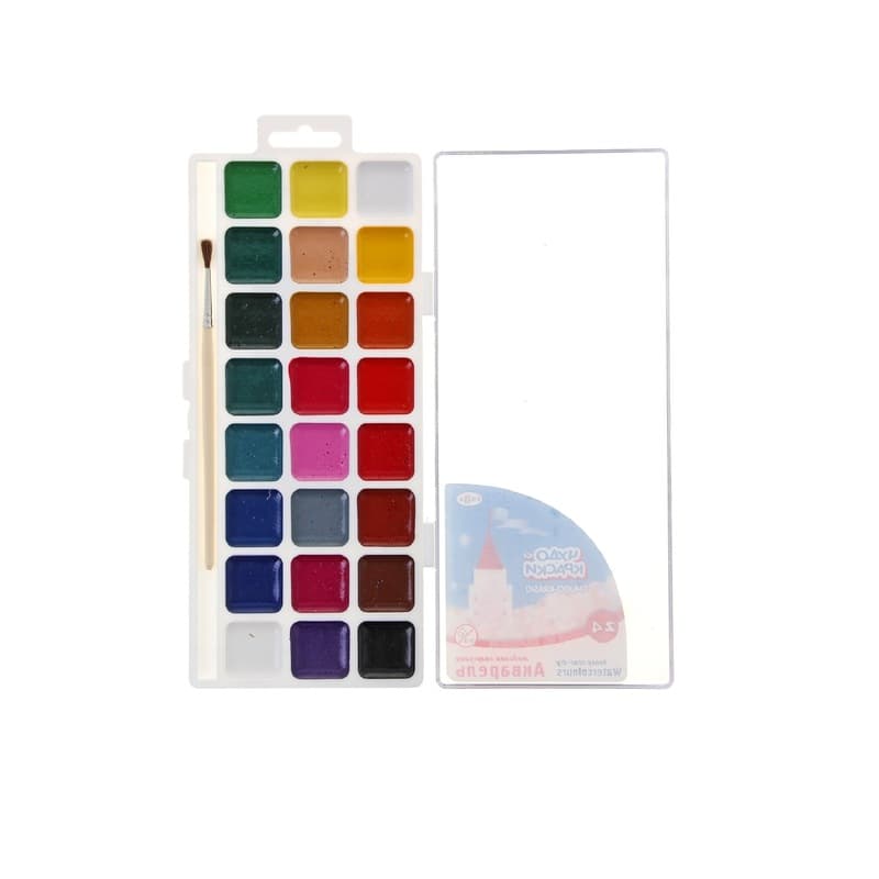 Краски акварельные, медовые, 24 цв., с кистью, Чудо Краски, Гамма