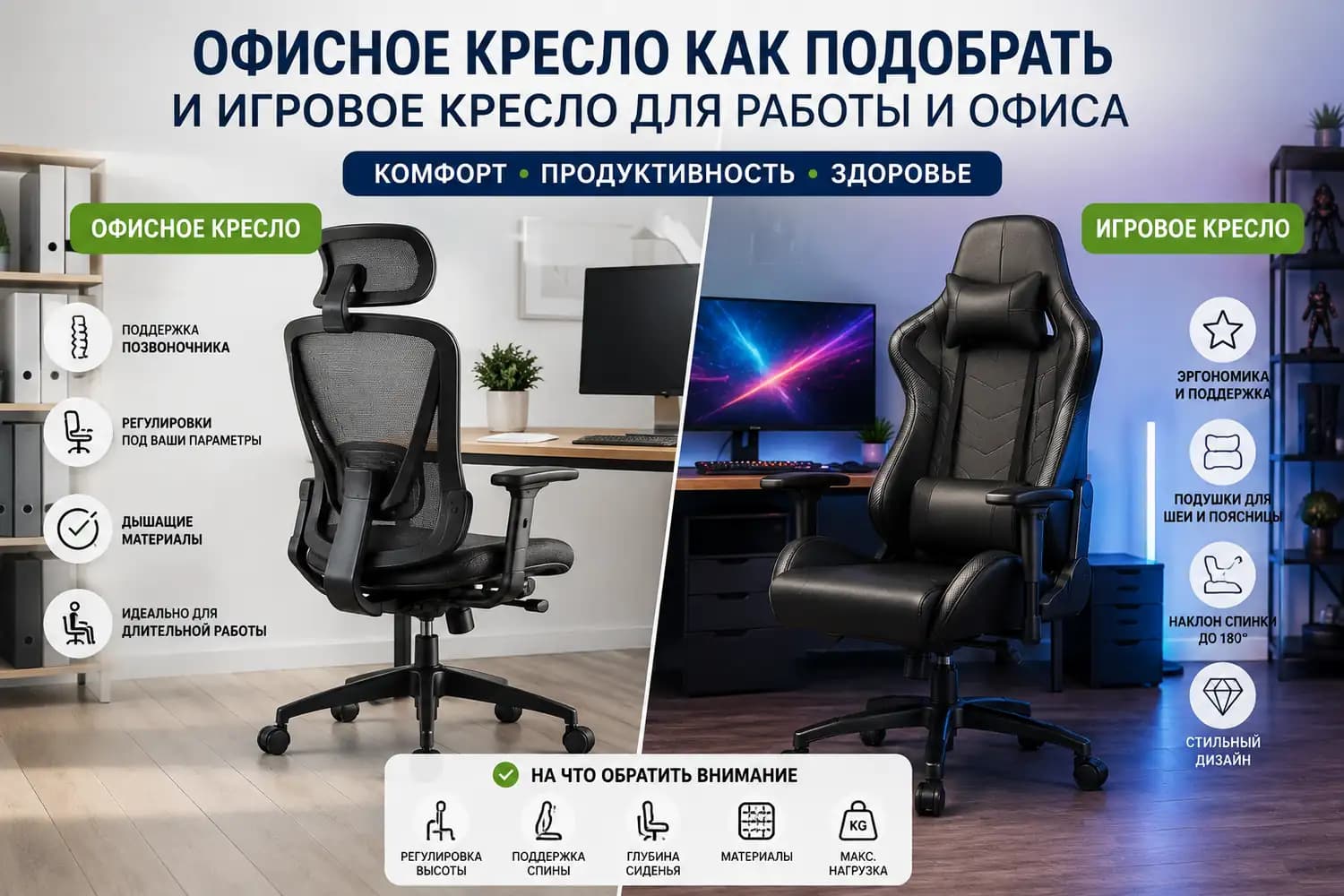 Офисное кресло: как правильно выбрать для работы и офиса