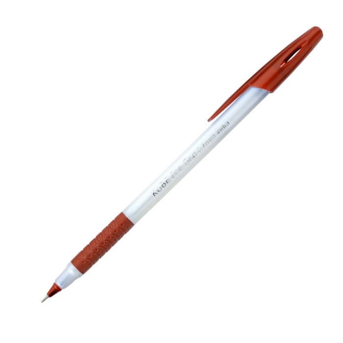 Ручка шариковая, красная, 0,7 мм, масляная, без штрих кода, ECOGRIP CLASSIC, Индия