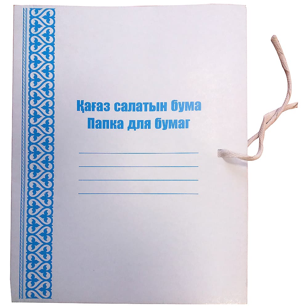 Папка на завязках, белая, 280гм2, картон не мелованный, А4, ICON