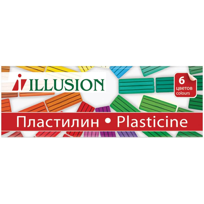 Пластилин, 6 цв., 84 г.,  в карт. упак, ILLUSION, ГАММА