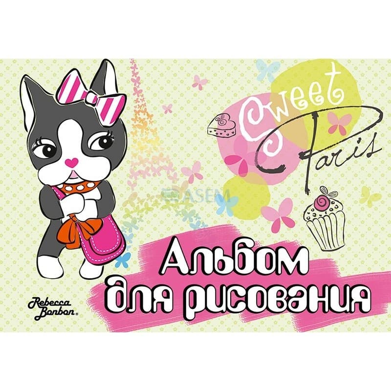 Альбом для рисования, 40л, скрепка, Rebecca, Академия Групп