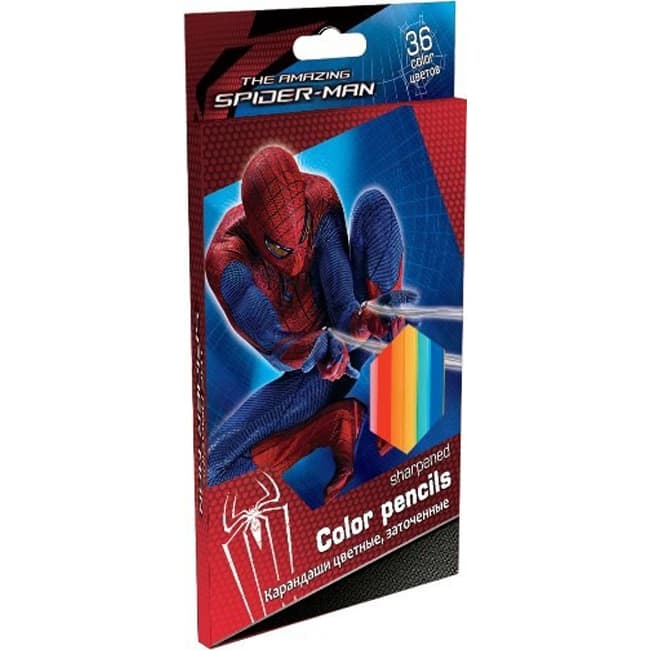 Карандаши цветн 36цв Spider-man Академия Групп