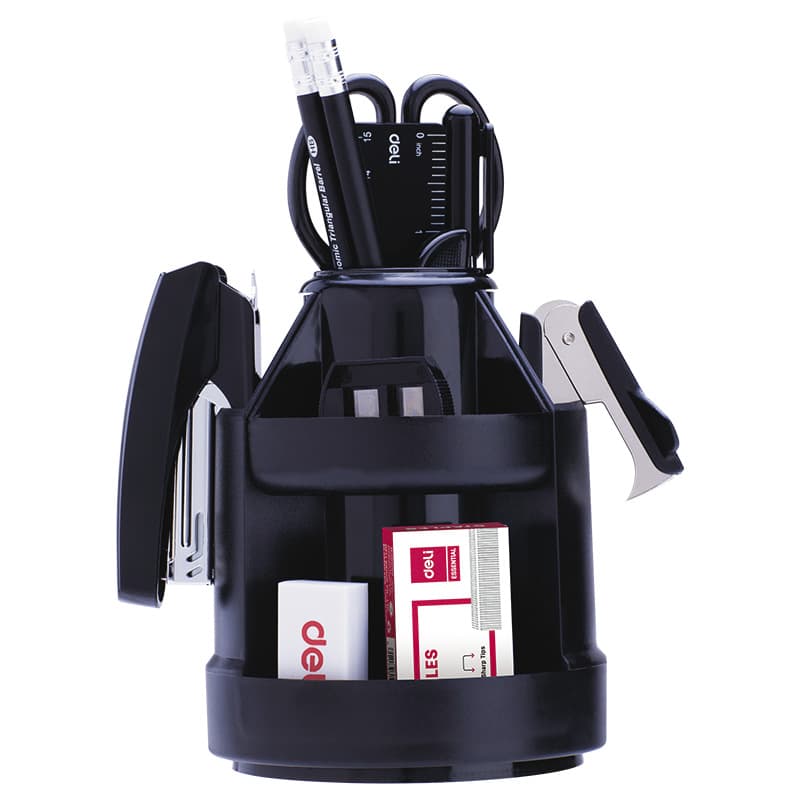 Набор офисн вращающийся 15предметов чёрный DELI
