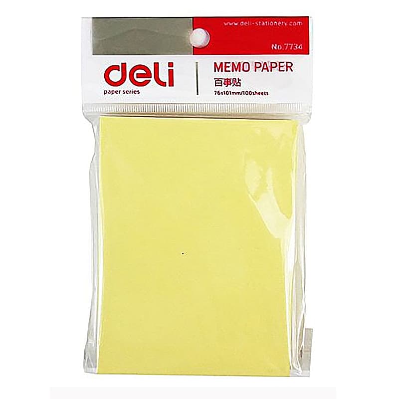 Постики 76х101мм 100л, жёлтый DELI