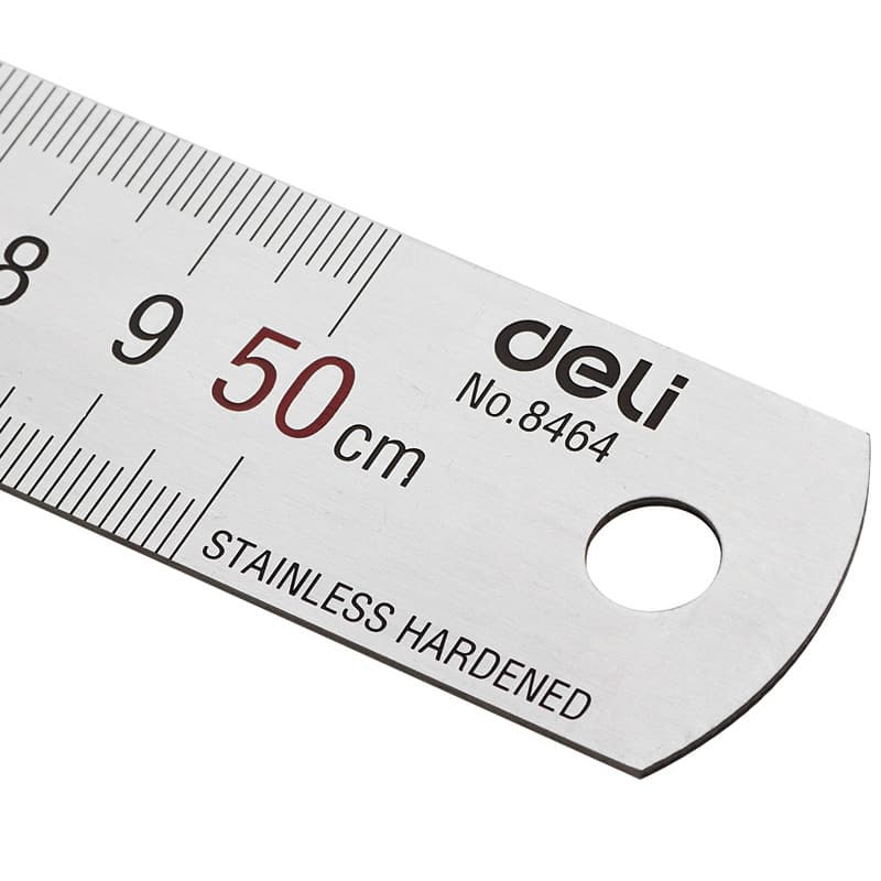 Линейка металлическая 50см DELI