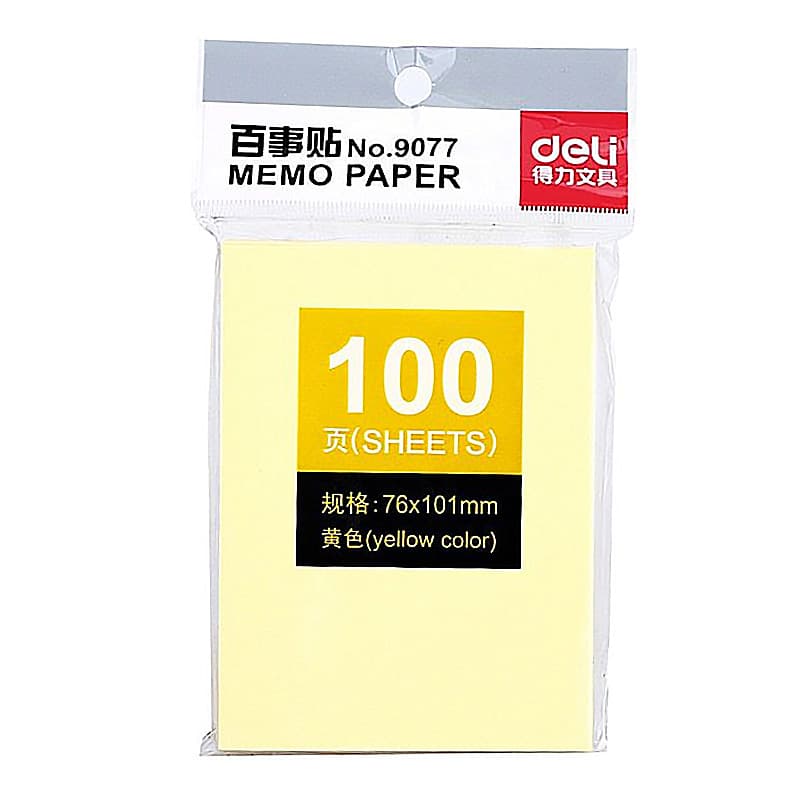 Постики 76х101мм 100л жёлтый DELI
