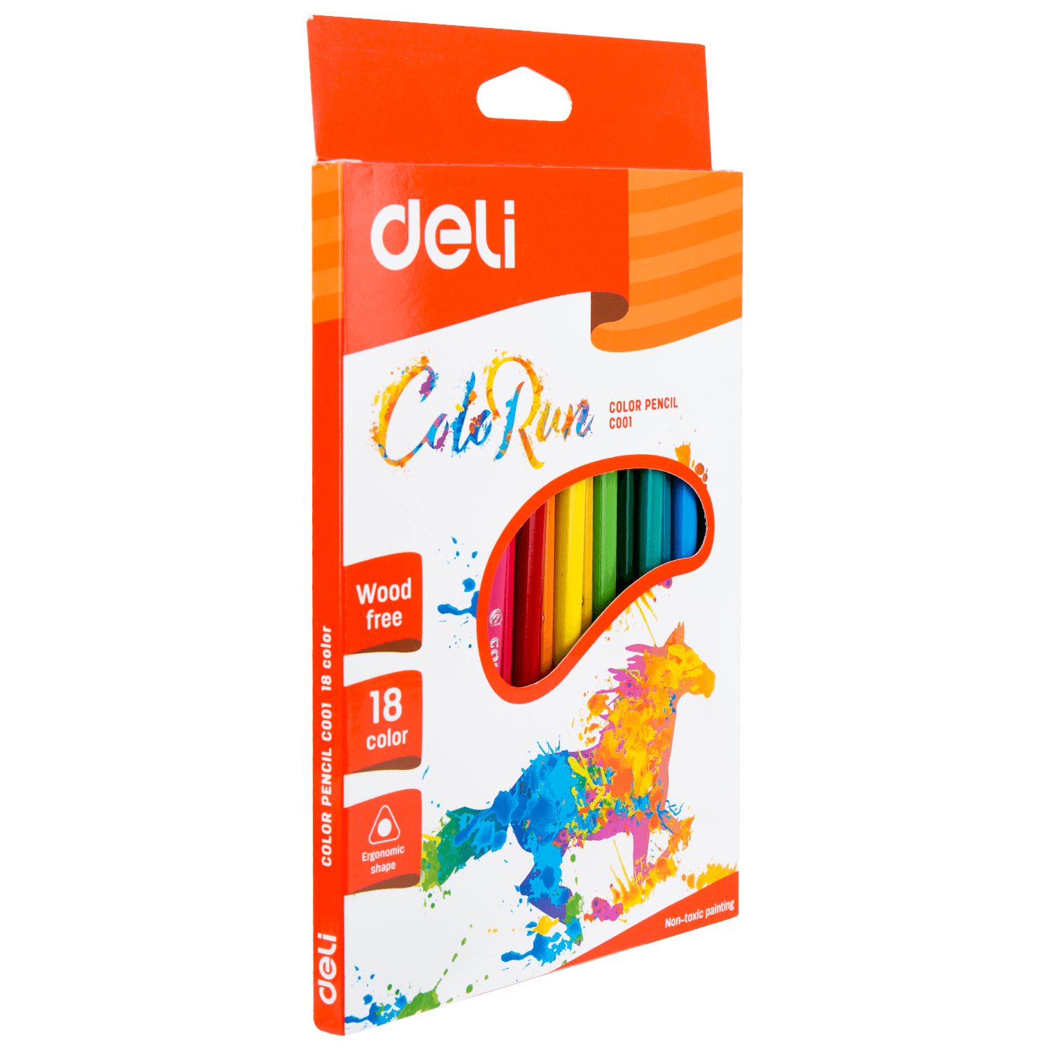 Карандаши цветные 18цв в наборе тополь DELI