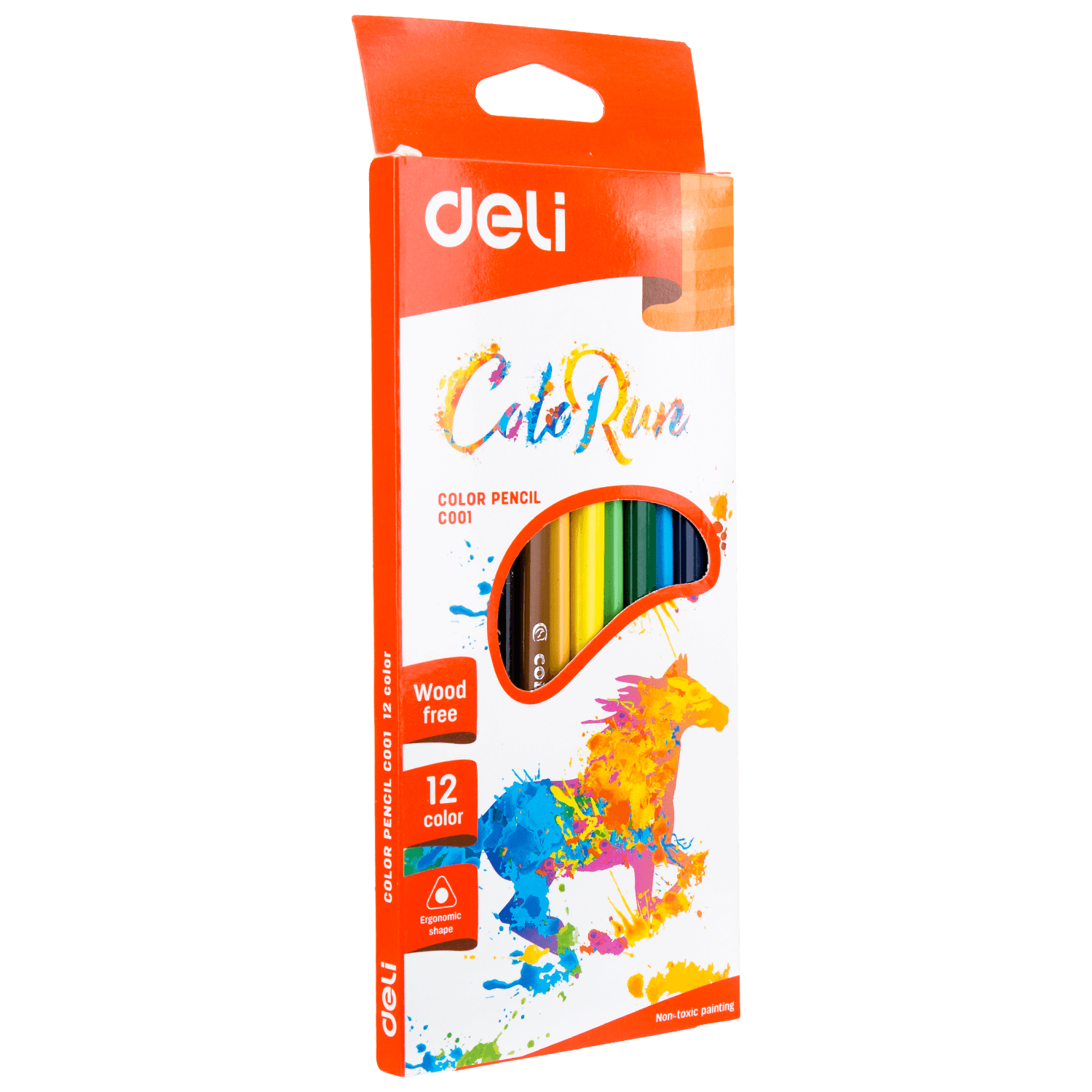 Карандаши цветные 12цв в наборе C00100 тополь DELI
