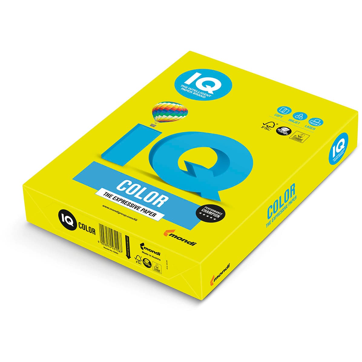 Бумага IQ Color Neon NEOGB, формат А4, пл-ть 80грм2,500листпач.411569