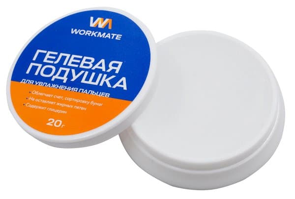 Увлажнитель для пальцев, гелевый, круглый , 20гр, Workmate