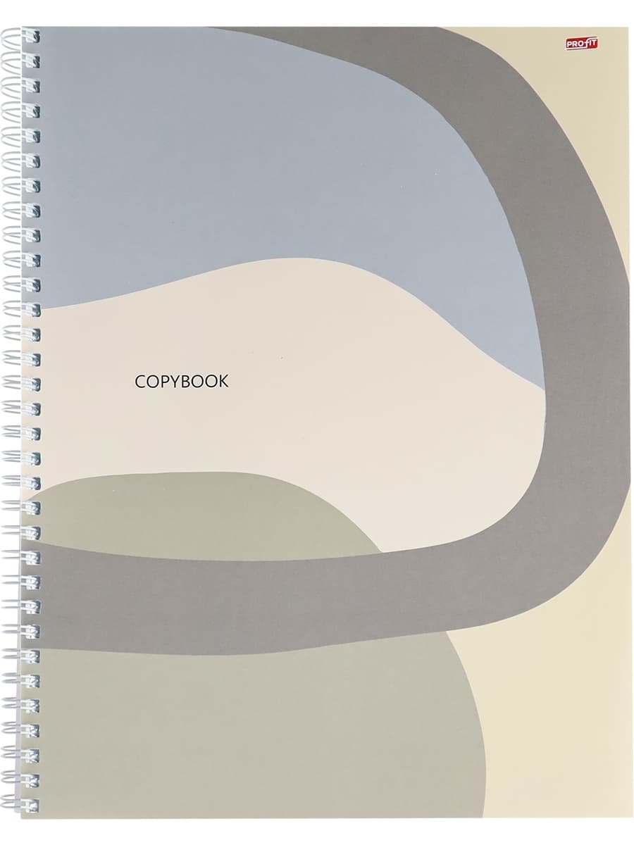 Тетрадь А4, 96л, клетка, спираль, АБСТРАКЦИЯ В ПАСТЕЛЬНЫХ ТОНАХ, на гребне, цвет.мелов.обложка
