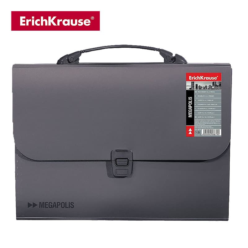 Портфель А4 12дел серый MEGAPOLIS ERICH KRAUSE