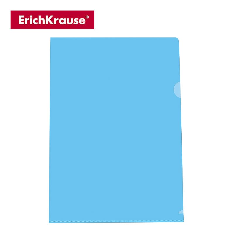 Уголок пластиковый, А4, L-LIFE, 1шт, синий, ERICH KRAUSE