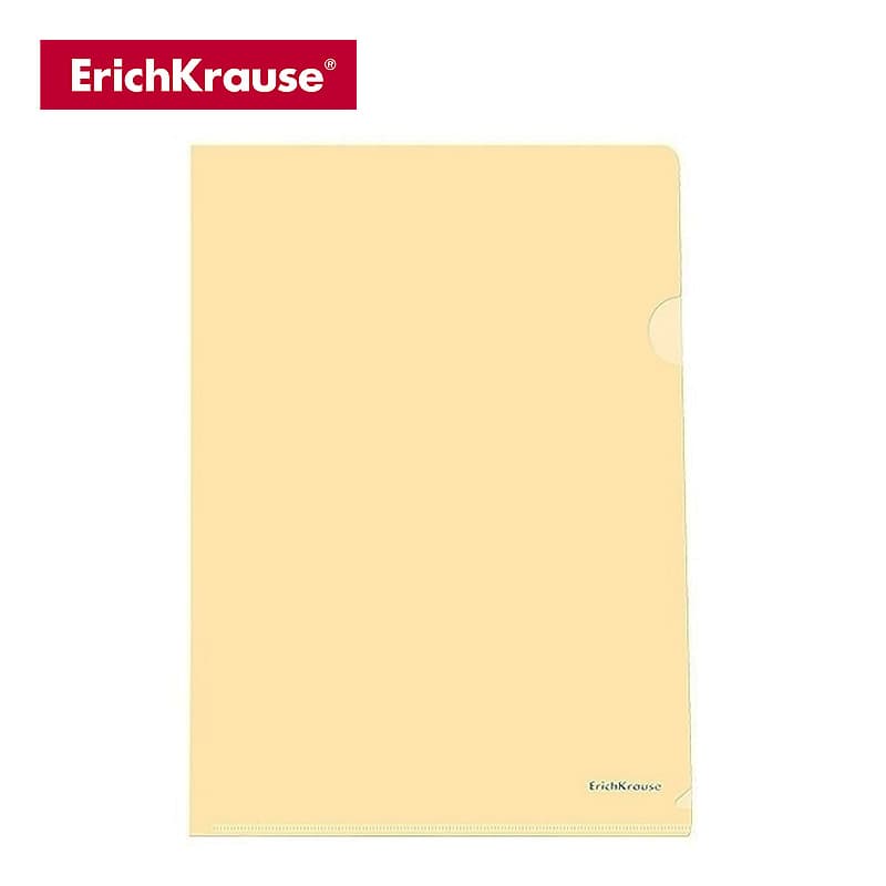 Уголок пластиковый, А4, L-LIFE, 1шт, жёлтый, ERICH KRAUSE