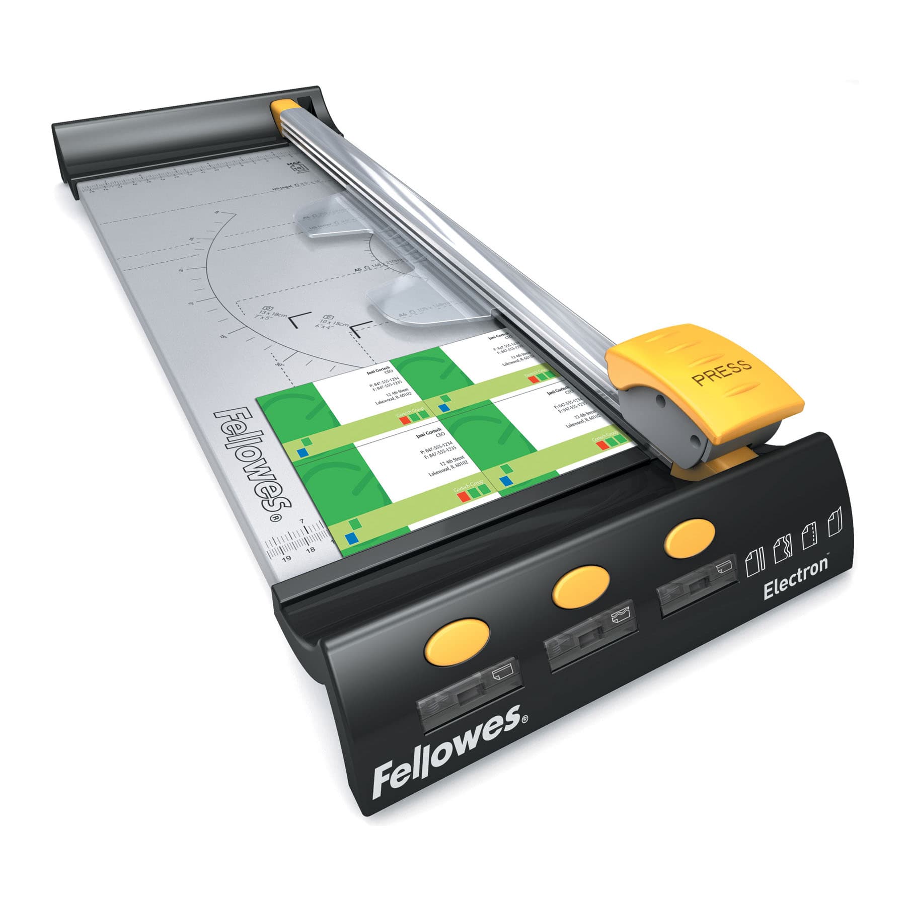 Резак дисковый. A3, длина реза 455 мм, 10 листов. FELLOWES SafeCut™ Electron,