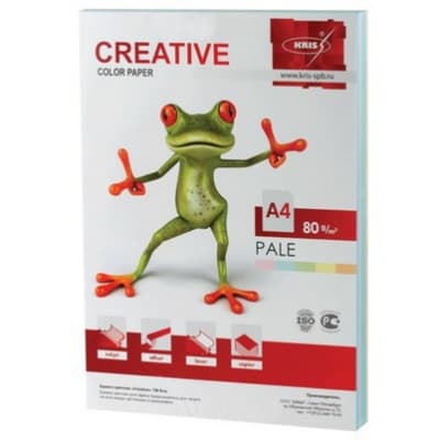 Бумага, А4, 80 гр, 100 лист., Радуга Интенсив 5 цв. KRIS CREATIVE