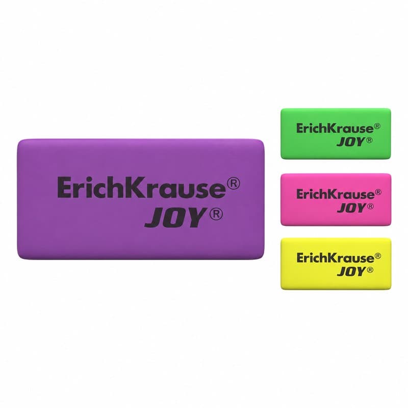 Ластик ассорти 50х22х12мм мягкий гипоаллергенный JOY ERICH KRAUSE