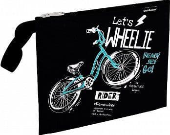 Папка текстильная на молнии ErichKrause Bicycle Rider A5plus