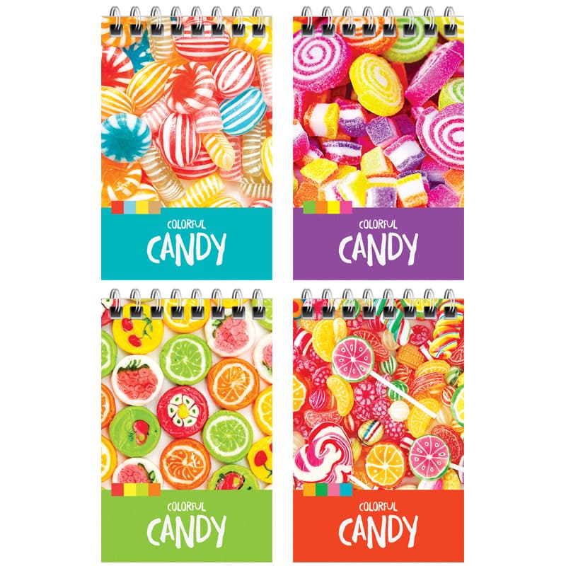 Блокнот А7, 40л, гребень, клетка, ArtSpace Леденцы. Colorful candy