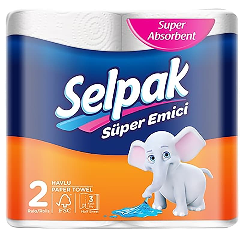 Бумажные полотенца SELPAK Comfort 2 рул.