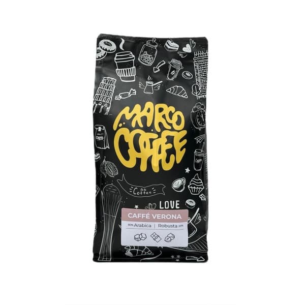 Кофе в зернах caffe Verona MARCO (Бразилия 80%, Вьетнам 20%), 1 кг