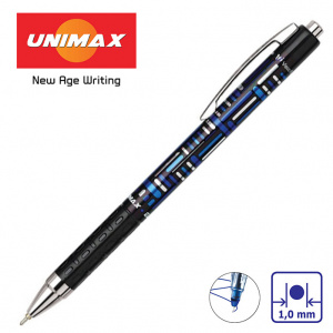 Ручка шариковая, синяя, 0,7 мм, масляная, ELECTRA-UNI MAX