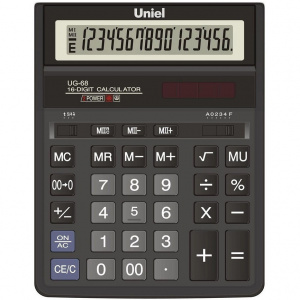 Калькулятор бухгалтерский ,16 р., 203*158*30.5 мм, UNIEL