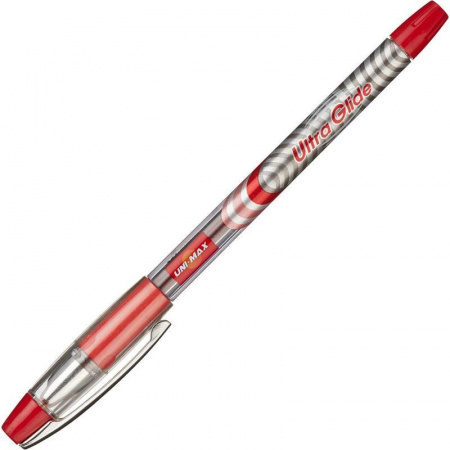 Ручка шариковая, красная, 0,7 мм, масляная, ULTRA GLIDE-UNI MAX