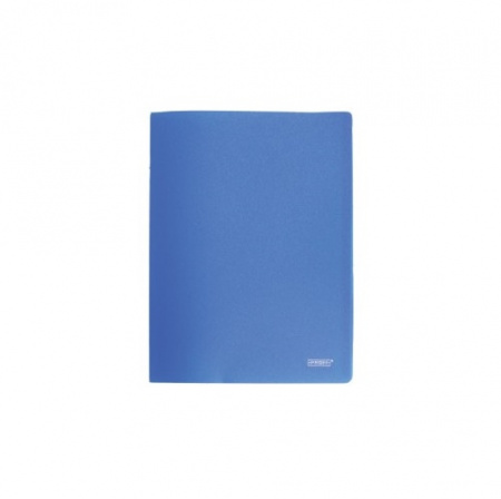 Папка с 10 файлами, синяя, А4, пластик, 0.45мм