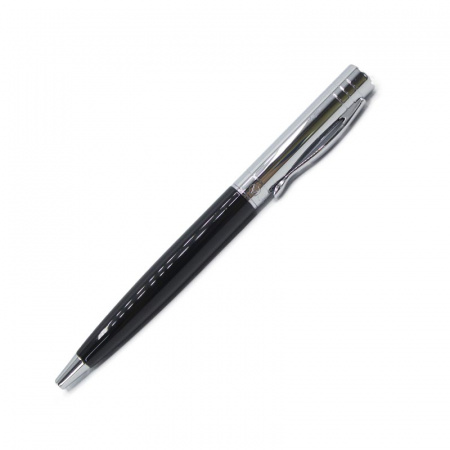 Ручка шариковая, 0.7мм, автомат, синяя, глянцевый лак, корпус чёрный, ПОДАРОЧНАЯ, INDEX